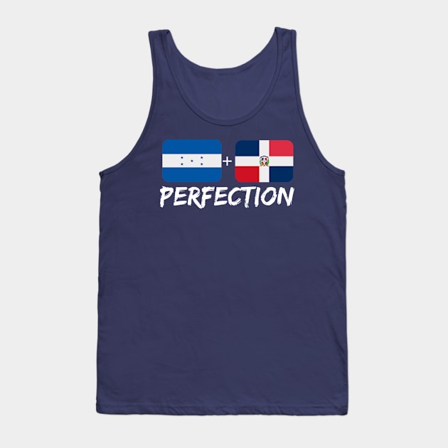 Honduran Plus Dominican Perfection Mix Flag Heritage Gift Tank Top by Just Rep It!!